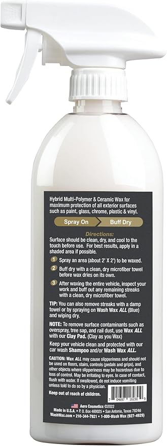 Clay As You Wax Kit Removes Overspray, Tree Sap, and other contaminants.