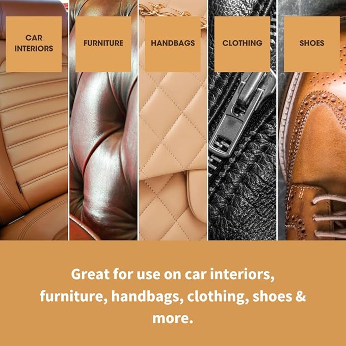 Furniture Clinic Leather Finish Matte | Seal & Protect | Suitable for Leather Sofas, Car Interiors, Handbags, and More | Flexible | Prevents Scratches and Scuffs | Matte Finish (500 ml / 17 oz)