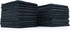 The Rag Company - All-Purpose Microfiber Terry Cleaning Towels - Commercial Grade, Highly Absorbent, Lint-Free, Streak-Free, Kitchens, Bathrooms, Offices, 300gsm, 10in x 10in, Midnight (20-Pack)