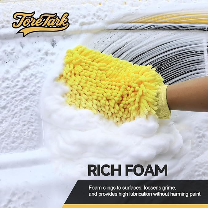 toretark Car Cleaning Kit with Car Wash Soap, Wheel & Tire Cleaner, Interior Car Cleaner Kit & Microfiber Mitt – Interior and Exterior, Basic Car Wash Kit, Auto Cleaning for Sedans SUVs Trucks