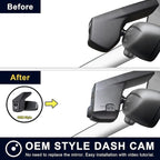 Mangoal Front 4K & Rear 1080p Dash Cam for BMW X5 Gen3 F85 F15 2014 2015 2016 2017 2018(Model C), X5M sDrive35i xDrive35i xDrive35d xDrive50i, OEM Style, 2160P UHD Video, WiFi & APP, 128GB Card