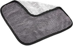 The Rag Company Gauntlet Car Drying Towel, Ultra-Absorbent 70/30 Blend Korean Microfiber, Dries Vehicles Faster Without Scratching, 900 GSM, 12x12 Inches, Ice Grey/Grey, 3-Pack