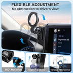 Car Phone Holder for Volkswagen VW Tiguan 2026 2025 (Only for 12.9-Inch Screen, Not for 15-Inch) 360° Rotation Magnetic Cell Phone Mount, Compatible with Magsafe, Does Not Affect Air Vent