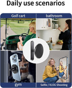 NB+ Magnetic Golf Cart Phone Holder – Strong N52 Magnet Mount for iPhone 16 15 14 13 12 MagSafe, 360° Rotation, No Installation – Golf Accessories for EZGO, Club Car, Gift for Golfers Men Women