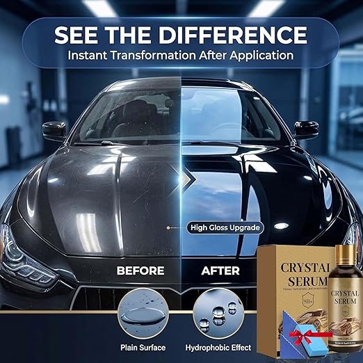 Crystal Serum – Advanced Graphene Ceramic Coating for Cars, Graphene Ceramic Coating for Cars – 9h Hardness, Crystal Serum for Cars