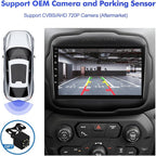 2+32G Android 13 Double Din Car Stereo for Jeep Renegade 2015-2020 with 9 Inch Touchscreen Radio Built-in Wireless Carplay/Android Auto/GPS/Bluetooth/FM/AUX-in/Steering Wheel Controls/Backup Camera