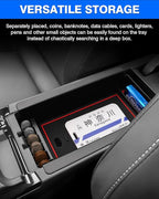Autorder Center Console Organizer for 2023-2026 Toyota Prius Accessories Armrest Storage Box Secondary Insert Tray with 2 Color Mats