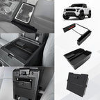 Muslogy Center Console Organizer Compatible with 2024 2025 2026 Toyota Tacoma 4th Gen Accessories Interior Storage Box Insert Tray Phone Pocket(Console Organizer+Hanging Storage +Hidden Box)