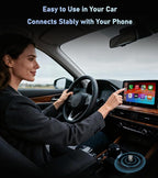 Tsnam Wireless CarPlay & Android Auto Adapter, USB Dongle for Car, Converts Wired to Wireless, Plug & Play, Auto-Connect, Compatible with iPhone and Android