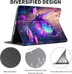 for Kindle Paperwhite Case,6" Kindle Paperwhite 4 10th Generation Case 2018 & Kindle Paperwhite Signature Edition,Leather Slim Adjustable Stand Cover Auto Wake/Sleep,Glitter Butterfly