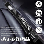 KVAEY 2PCS Car Seat Gap Filler, Automotive Seat Organizer Fill The Gap Between Seat and Console, Universal Car Gap Seat Storage for Phone Wallets and Keys, Car Accessories (Black)