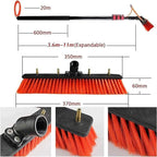 Telescopic Window Cleaning Pole with Water Fed Brush - Extendable Cleaner for Conservatory Roofs & Photovoltaic Panel Cleaning, Ideal for Trucks & Windows.,36FT/10.8M