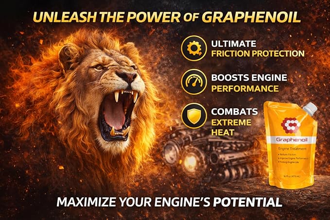 Graphene Engine Treatment – Friction Modifier, Wear Protection, Heat Reduction – High Performance Lubrication (16 oz)