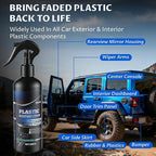 Back to Black Plastic Restorer with Ceramic Coating, UV Protection & Carnauba Wax | Restores Plastic Trim, Bumpers & Vinyl | 10oz Long-Lasting Spray Non-Greasy Formula for Interior & Exterior