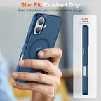 SUPFINE Magnetic for iPhone 17 Case (Compatible with MagSafe)(Military Grade Drop Protection) Translucent Matte Shockproof with Anti-Fingerprint Phone Cover 2025,Deep Blue