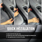 2026 New Car Seat Gap Filler 2 Pack,Leather Seat Gap Filler Strip with Fix Strap to Avoid Items from Falling,Universal Car Seats Gaps Plug Cars Interior Accessories