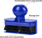 BABYSHEEP Tire Shine Applicator Brush - Large Automotive Tire Dressing Applicator with Storage Stand for Car Detailing & Wash Kit, 3.6 Inch Length (Blue)