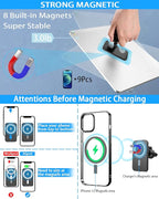 15W Magnetic Wireless Car Charger for iPhone 16/15/14/13/12 Pro Max/Mag-Safe Case, Qi Fast Charging Mount, Dashboard Air Vent Phone Holder for iPhone 16/15/14/13/12