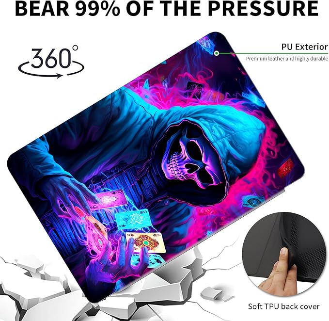 Case for 7" Kindle Paperwhite 12th Generation 2024 & Kindle Colorsoft Signature Edition 2024,360 Degree Rotating Swivel Leather Stand Folio Cover with Auto Wake/Sleep,Purple Glitter Men
