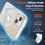 SUPFINE Magnetic for iPhone 15 Plus Case & iPhone 14 Plus Case(Compatible with MagSafe)(Military Grade Drop Protection) Slim Translucent Shockproof with Anti-Fingerprint Phone Case,Antique White