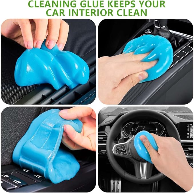 SenseYo 4 Pack Car Cleaning Gel Putty Slime, Car Interior Cleaner Detailing Tools for Notebook Keyboard Camera