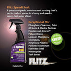 Flitz Speedi Seal - 16oz Bottle of USA-Made Ceramic Coating for Cars to Polish & Protect for Up to 6 Months - Works on Paint, Fiberglass, & More - Streak-Free Ceramic Spray Sealant (3 Pack)