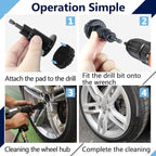 6PCS Wheel Hub Cleaning Pads, 2" Durable Nylon Web Pads, Wheel Stud Cleaner Pads