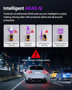 Vantrue S1 Pro Dash Cam Front STARVIS 2, 2.7K Mini Dash Camera for Cars, ADAS, App Control, Built-in WiFi GPS, G-Sensor, Loop Recording, Night Vision, 24H Parking Mode, 158°, 2" IPS, Support 1TB Max