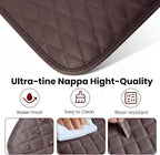 Upgraded Car Center Console Cover,Microfiber Leather Car Armrest Cover Cushion with 2 Storage Bags,Universal Car Armrest Storage Box Car Interior Accessories for Most Vehicles (Brown)