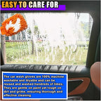 JOYCOURT 2PCS Microfiber Soft Chenille Car Wash Mitts, Scratch and Lint Free Car Dusting Glove, Double Sided Wash Mitt, Ultra Absorbent for Car Washing, Home Cleaning Mitt (Orange&Pink)