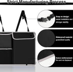 UYYE Trunk Hanging Organizer, Backseat Bag, Car Interior Accessories with 4 Pockets & 2 Mesh Pouches for Groceries, Will Provide More Storage Trunk Space for SUV, Jeep, MPVs