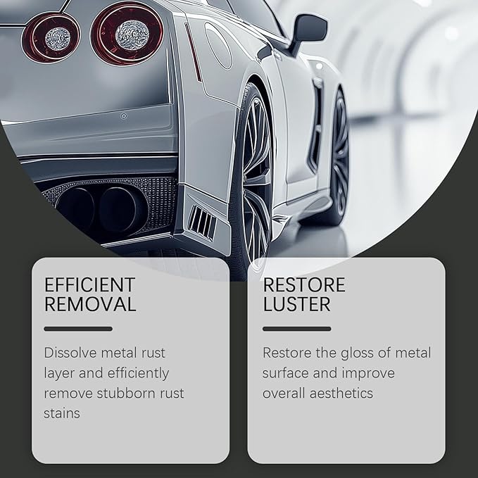 Iron Stain Cleaner, 120ml Professional Car Scratch Remover, Rust Protection Iron Dissolver, Rapid Removal of Surfaces Contaminants, for All Vehicle Paint Headlights Wheel Engine Chrome