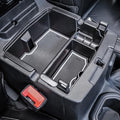 TACOBRO Center Console Organizer Compatible with Jeep Wrangler JL & JLU 2018 2019-2024 2025 2026 Accessories, Gladiator JT Truck 2020 2021 2022 2023-2026 Insert Tray Armrest Storage Box, White