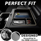 Muslogy Center Console Organizer Compatible with 2025 2026 Toyota 4Runner Accessories Armrest Middle Console Divider Storage Box with Card Slot Tray Divider Insert Organizer ABS Material