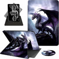 Case for Kindle Scribe,360 Degree Rotating Swivel PU Leather Stand Flip Folio Cover with Auto Wake/Sleep for Amazon Kindle Scribe Cover 10.2 Inch (2024/2022 Release),Cool Purple Dragon