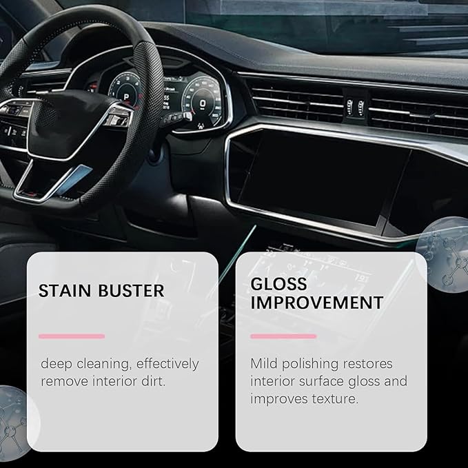 Car Interior Cleaner, Polishing Cleaner Detailer Spray, for Vehicle Detailing, Car Interior Detailer Spray, All Purpose for Dashboards, Seats, Leather, Plastic (1PCS, 100ML)