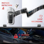 2026 4K Mirror Dash Cam 4 Channel, 12" Touch Screen Rear View Mirror Camera for Cars,4K+1080Px3 Dashcam Front Rear Inside, IR Night Vision,WiFi,APP,GPS, Voice Control,Free 128GB SD