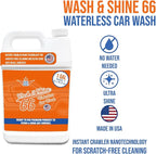 Shinykings Premium WATERLESS Car Wash with Ultra Car Shine Effect California Wash&Shine 66 | Powerful Car Wash Soap for All Surfaces | Scratch-Free & Biodegradable Car Cleaner | 1 GAL