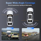 Dash Cam Front Rear,4K HD Dual Dash Camera for Cars,Included 64GB Card,Built-in Wi-Fi GPS 5G,170°Wide Angle,3.2" IPS Screen,Night Vision,Loop Recording,HDR,App Control,24H Parking Mode