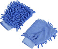 M METERXITY Microfiber Wash Mitt - Chenille Reusable Gloves for Cleaning, Scratch-Free, Apply to Kitchen House Cleaning