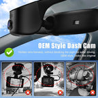 Front 4K + Rear 1080P Dash Cam for Audi 2019 2020 2021 2022 2023 2024 2025 2026 A4 A6 Allroad A3 A5 Q5 S4 S6 Q7 A8 S8 TT A7 S5 Q3 S3 S7 RS3 RS5 RS6 e-tron (Model A), OEM Look, WiFi & APP, 128GB Card