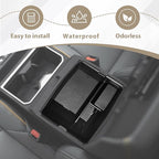 Muslogy Center Console Organizer Compatible with 2024 2025 2026 Toyota Tacoma 4th Gen Accessories Interior Storage Box Insert Tray Phone Pocket(Console Organizer+Hanging Storage +Hidden Box)