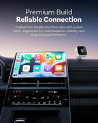 2026 Wireless CarPlay Adapter for iPhone ＆ Android Auto Mini Wired to Wireless Apple Car Play Adapter Plug & Play Compatible for iPhone iOS 10+ Android 11+ with After 2016 Cars