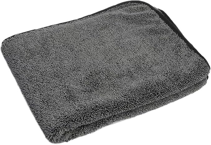 Microfiber Car Cleaning Towel - Super Absorbent Thick Drying Cloth for Detailing and Washing(Grey 40x60cm)