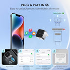 Wireless Carplay Adapter for iPhone, Convert Wired to Apple Carplay Wireless Adapter, Mini Size, Plug and Play, Connection Stable No Delay Car Play for Audi Specific Models