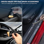 Car Detailing Brushes Set, 8-Piece Auto Detail Cleaning Brush Tool Kit in Soft/Middle/Hard, Crevice Brush, Dust Brush for Car Interior & Exterior, Leather, Air Vents, Emblems, Wheels Wash & Care
