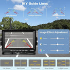 3-Camera Wireless RV Backup System, RV Backup Camera Wireless with 7'' HD Monitor for Truck, 4 Channels Split Screen, BSD Alert, 984FT Signal Range, IP69K Waterproof IR Night Vision, DIY Guide Lines