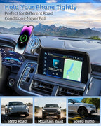 PZK Car Phone Mount for 2021-2024 Chevy Chevrolet Tahoe/Suburban/GMC Yukon/GMC Yuhon XL LT/Z71/RST/High Country Accessories 10.2-inch Screen Magnetic 15W Fast Wireless Charger Car Phone Holder