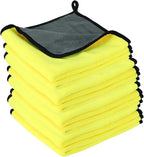 uxcell 8 Pcs 500gsm Microfiber Towels for Cars, 15.7 x 15.7 Inch Car Drying Towel Drying Towels Car Detailing Extra Large Super Absorbent Towel for SUV Truck Home, Gray Yellow