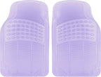 Carbella Automotive Floor Mats for Cars, 2 Piece Car Floor Mats Gray Translucent, Trim-to-Fit All Weather Clear Car Mats for Auto Truck Van SUV, Car Accessories for Women